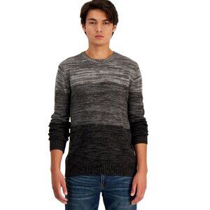 And Now This Men's Color Block Crewneck Sweater, Black Grey, Size S, NWT